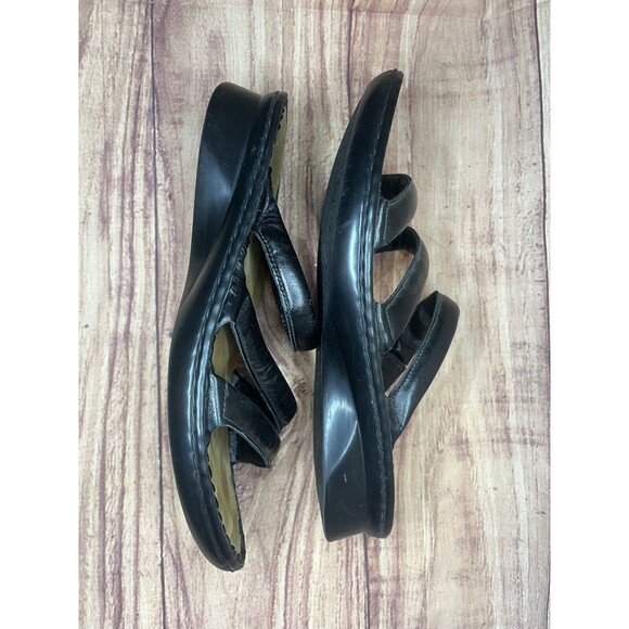 NAOT Sandals Black  Leather Sandal Israel Made Womens Size 42 US 11-11.5 - Picture 6 of 7
